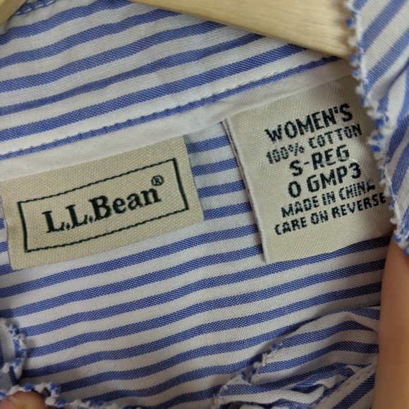 L.L. Bean striped button down blouse - Picture 3 of 3
